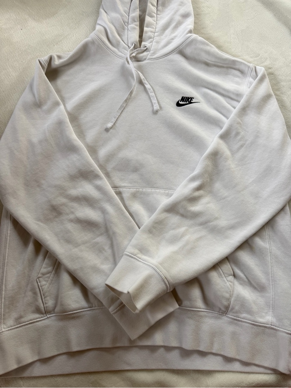 Nike Men's White Pullover Hoodie
